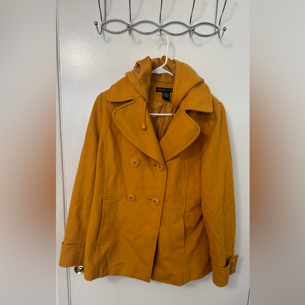 New York & Company Mustard Utility Jacket